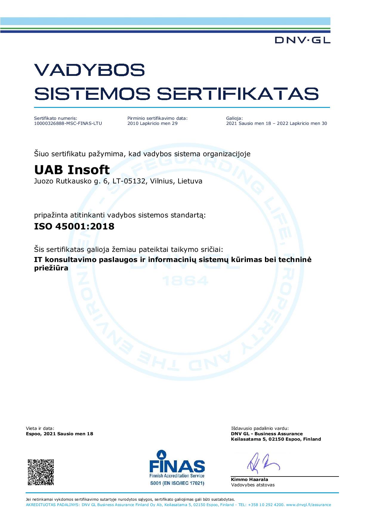 ISO 45001:2018 LT